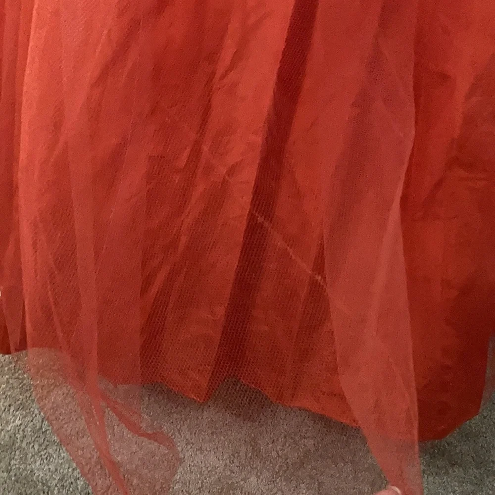 Blood Orange Vintage Velvet and Tulle Ballgown w/ matching Bolero prom - Picture 10 of 11